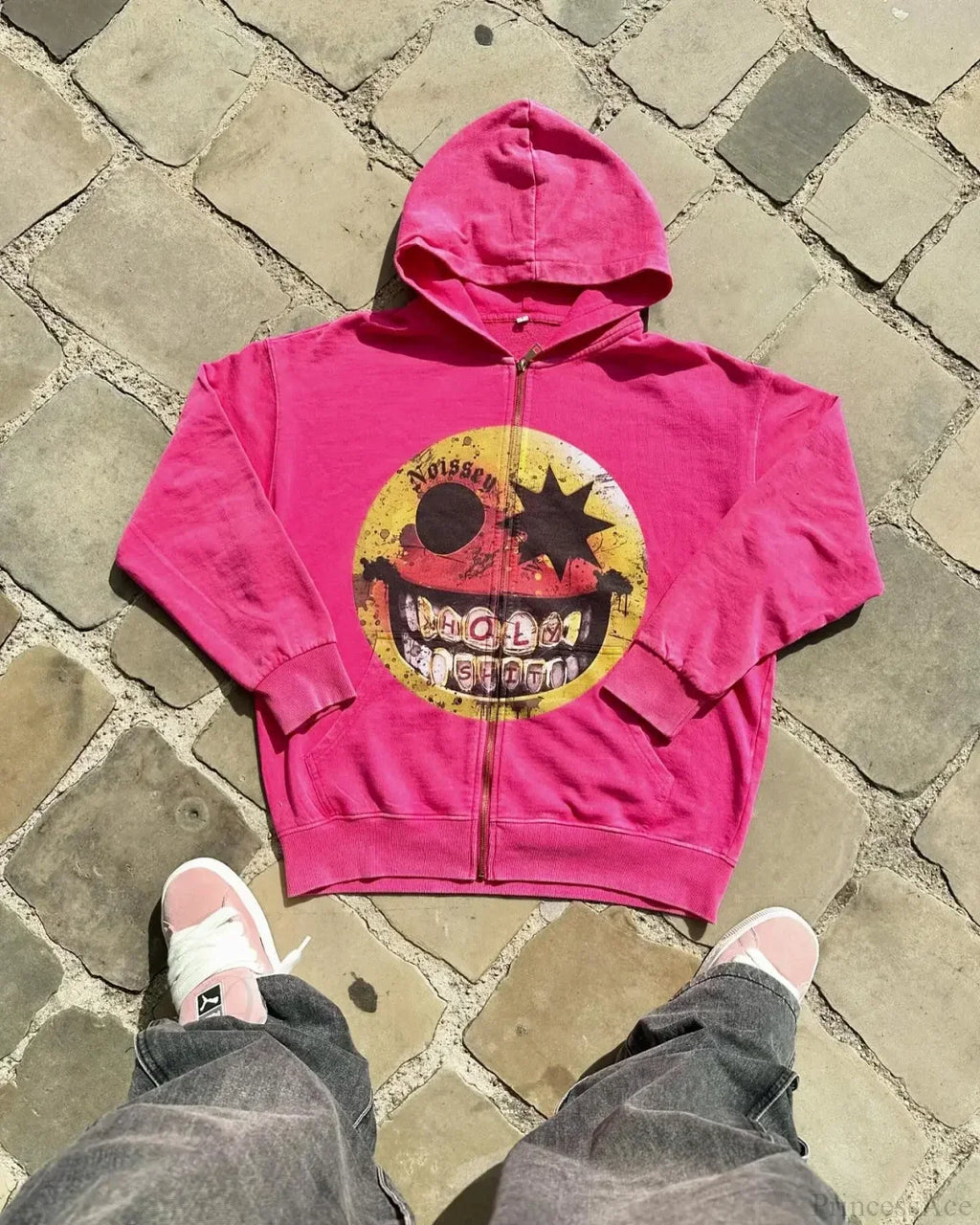 Cartoon Pattern Zipper Hoodie