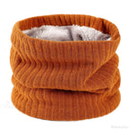 Cashmere Knit Ring Wool Neck Warmer Scarf for Women