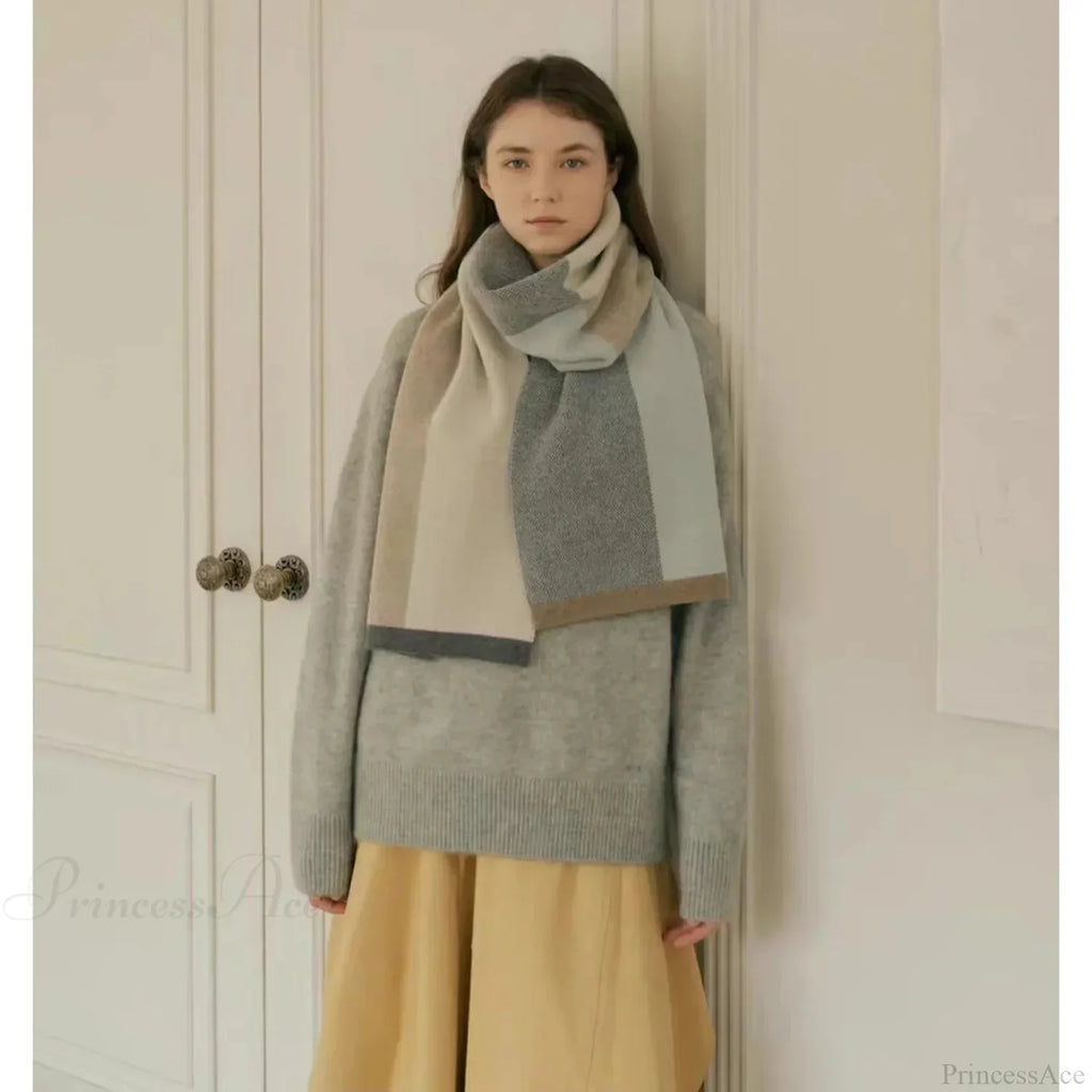 Cashmere Winter Scarf for Women - Designer Knit Warmth