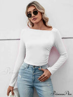 Casual Arm Neck Long Top Basic Asymmetrical T-Shirt