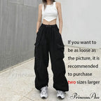Casual Straight Wide Leg Pockets Joggers Trousers