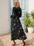 Casual Coastal Long Bohemian Flowered Dress