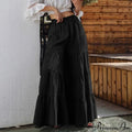 Casual Elastic Waist Long Solid Pants