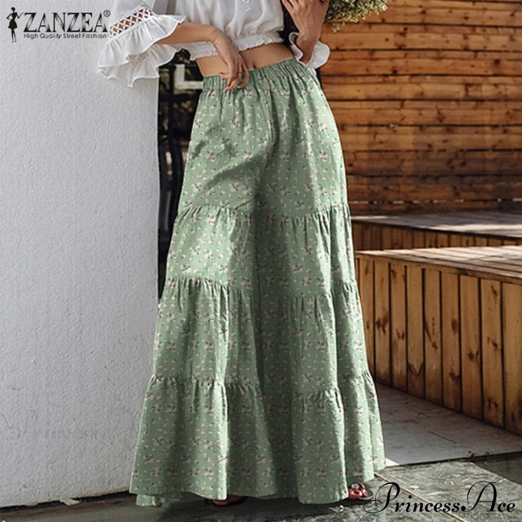 Casual Elastic Waist Long Solid Pants