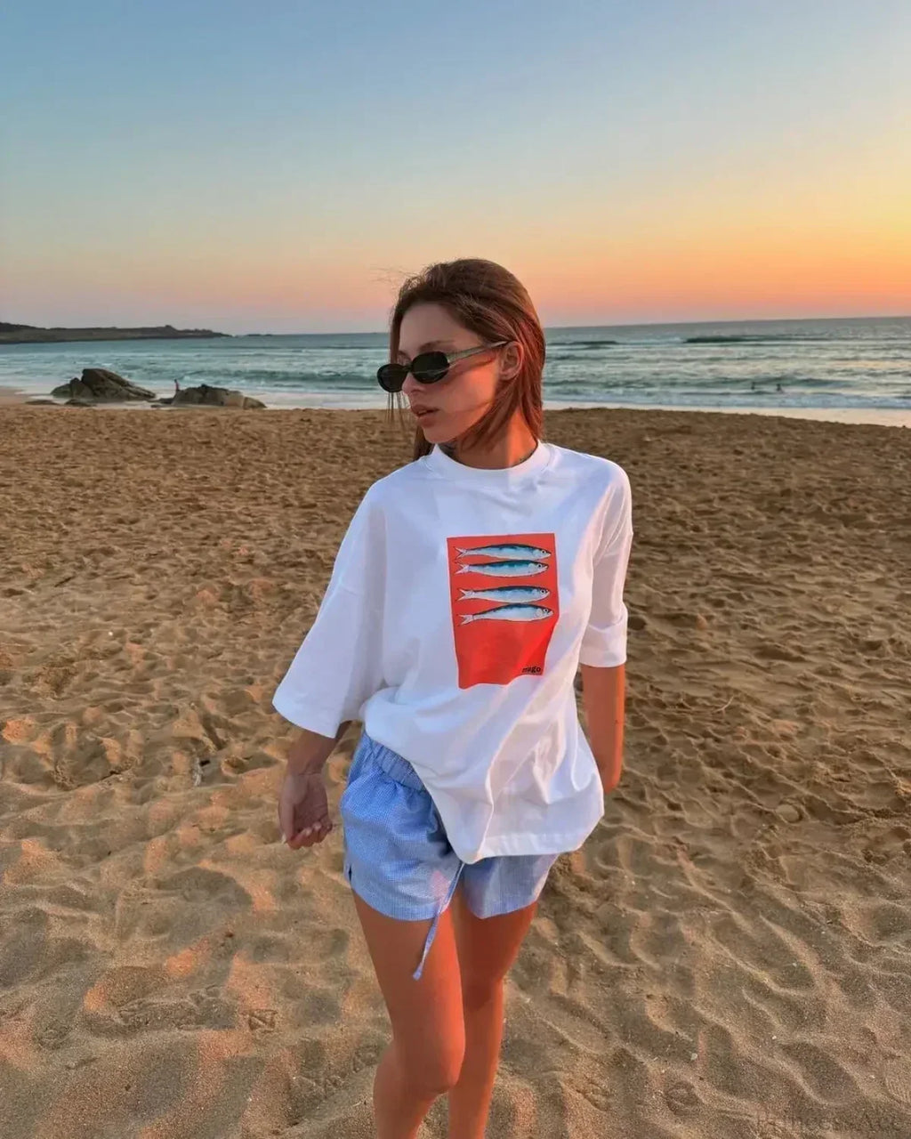Casual Fish Y2K Graphic T-shirt