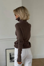Casual Half-Zip Fitted Knit Long Sleeve Tee