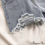 Casual High Waist Denim Shorts