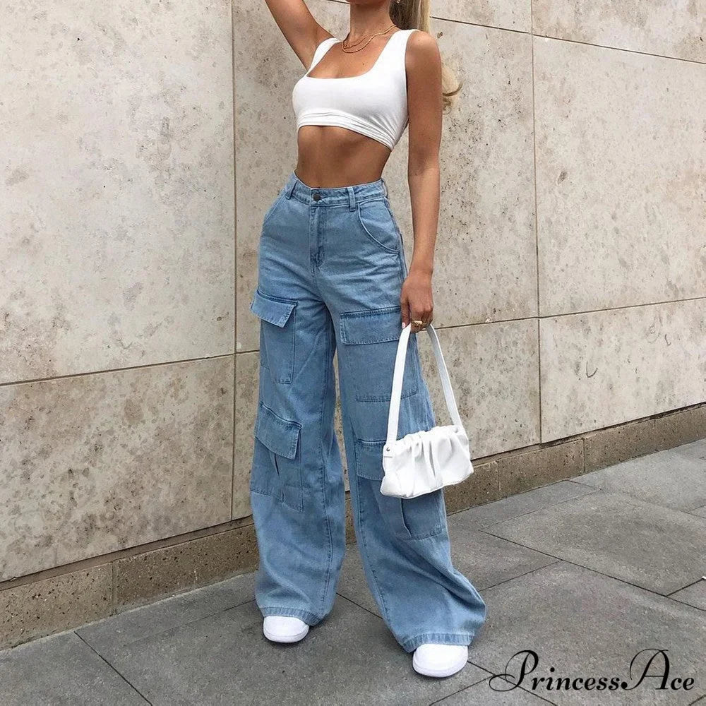 Casual Loose Long Cargo Jeans