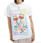 Casual Lotus Eyed Graphic T-shirt