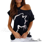 Casual Print Short Sleeve O-neck Tops