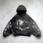 Casual Retro Gothic Printing Hoodie