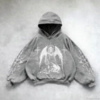 Casual Retro Gothic Printing Hoodie
