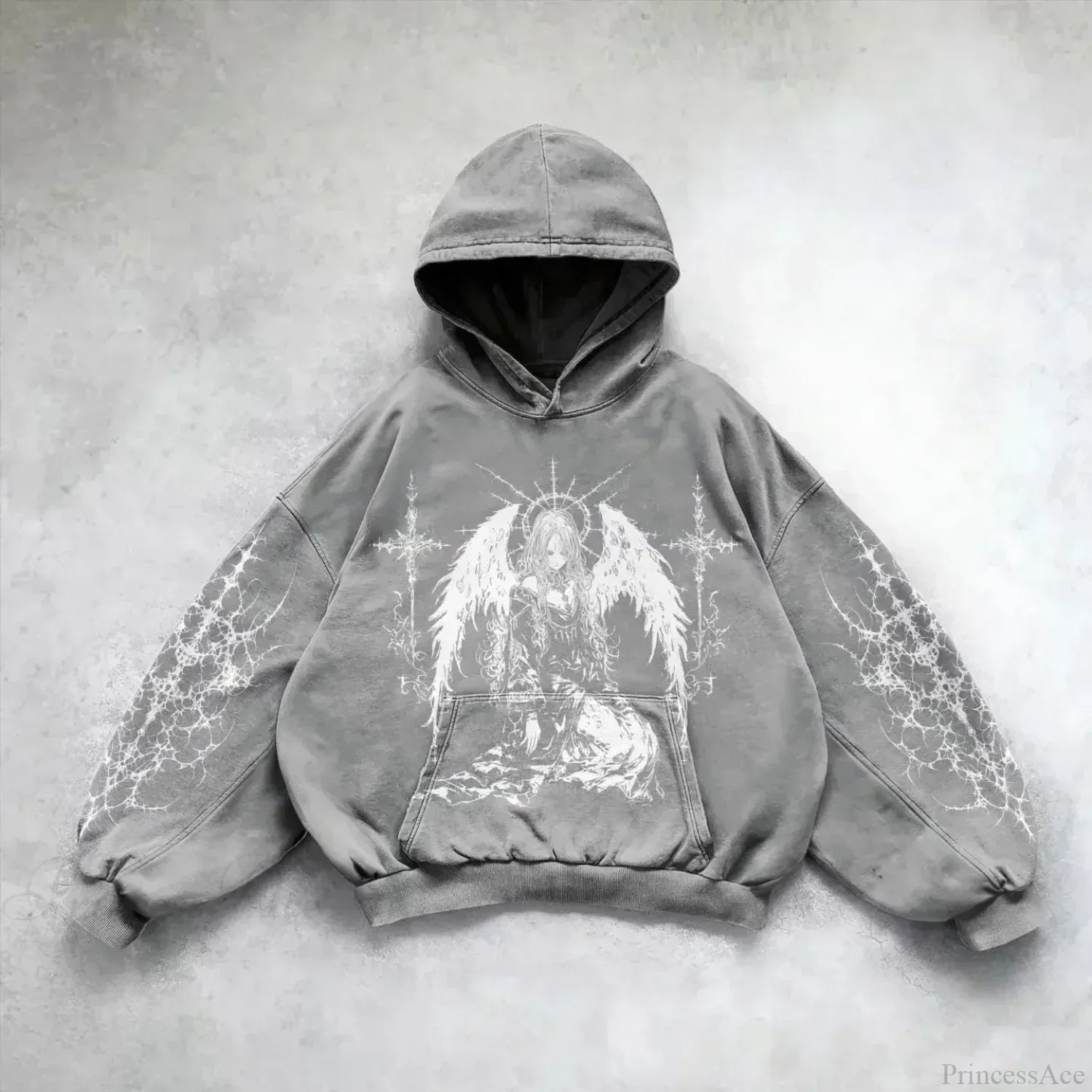 Casual Retro Gothic Printing Hoodie