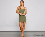Casual Staple Ribbed Charming Knit Mini Dress