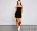 Casual Staple Ribbed Charming Knit Mini Dress