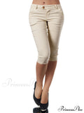 Casual Stretch 3/4 Trousers Female Capris