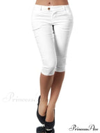 Casual Stretch 3/4 Trousers Female Capris