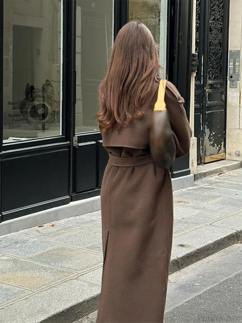 Casual Turn-Down Collar Double-Breasted Overcoat