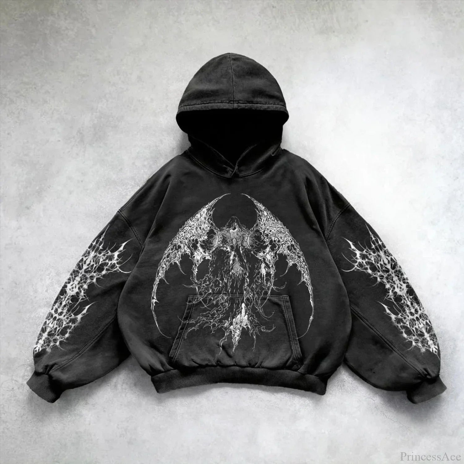 Casual Vintage Print Hoodie