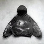 Casual Vintage Print Hoodie