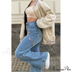 Casual Women's Flare High Waisted for Woman Streetwear Flared Denim Spring Summer Jean