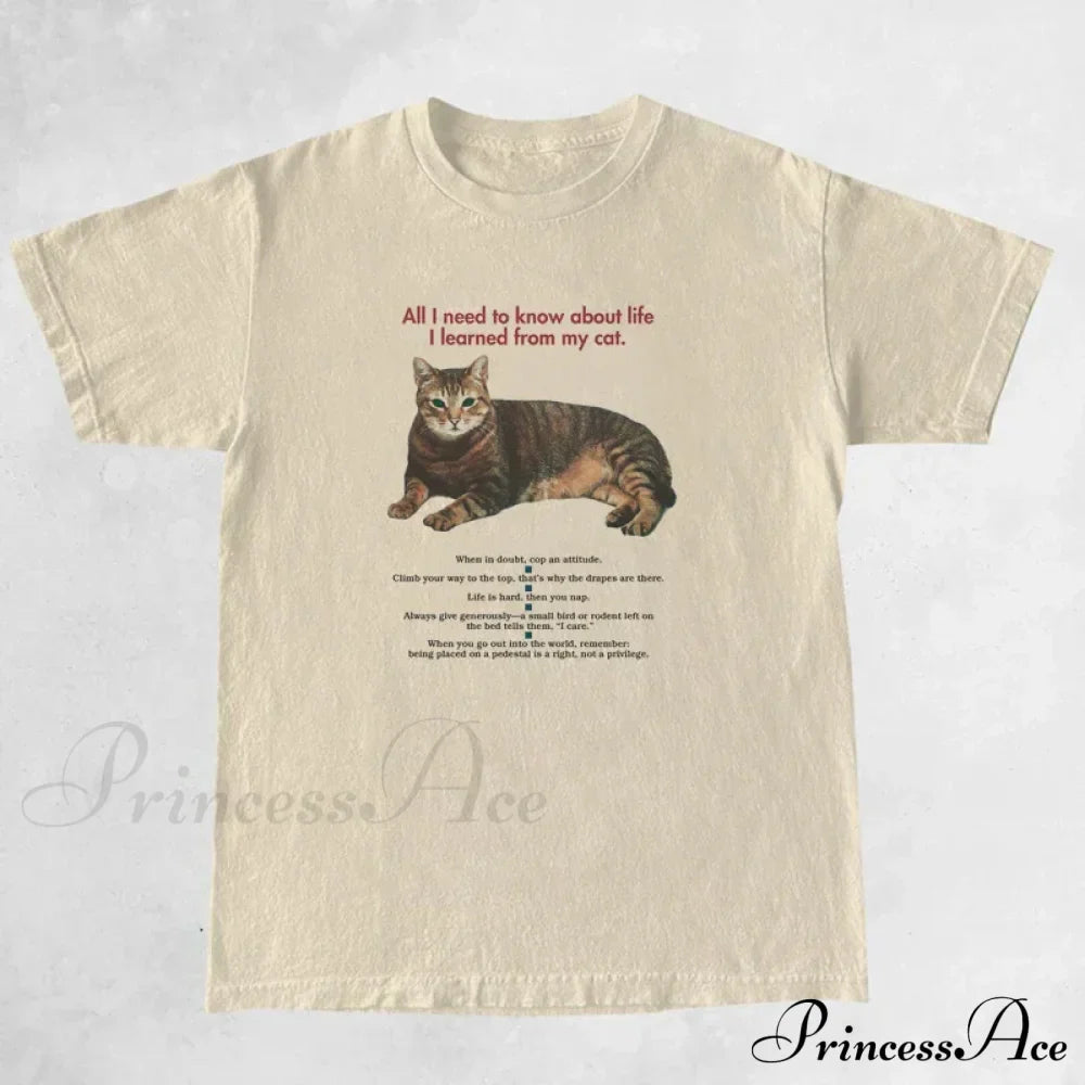 Cat Elegant Quotes GraphicT-Shirt