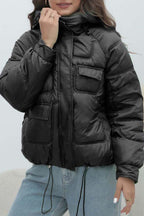 Bright Color Stand Collar Puffer Coat