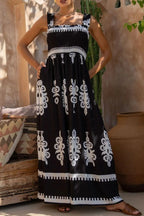 Zelma Effortless Sleeveless Printed Maxi Dress Evening Wear Edit