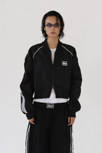 Embroidered Retro Bomber Jacket