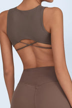 Sports Style Zip Front Crop Top
