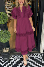 Floral Print Loose Cotton Feel Boho Dress