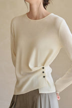 Fine Wool Asymmetric Knit Top