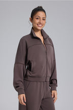 Zip Cardigan Loose Athletic Outdoor Yoga Long Sleeve Jacket