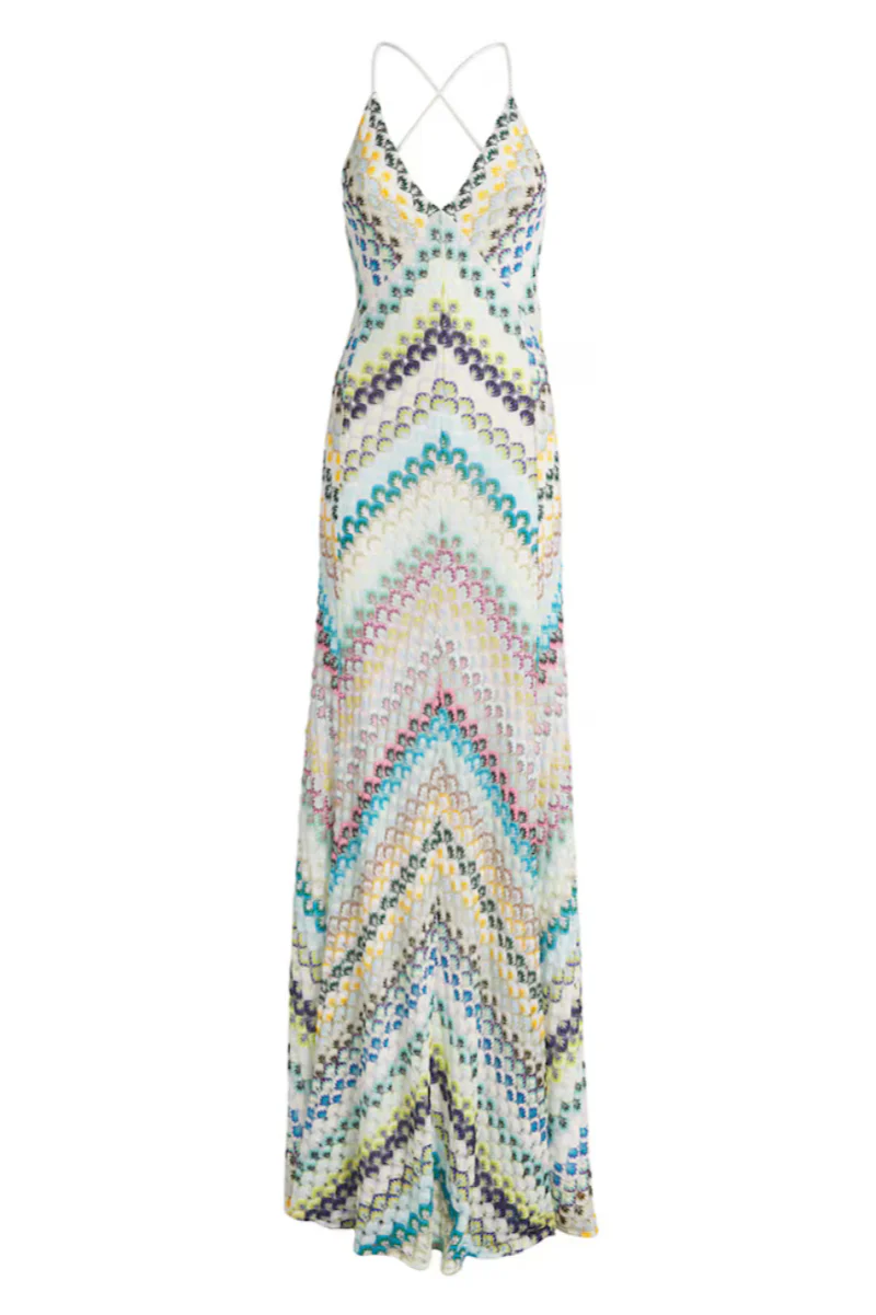 Kerla Multi Crocheted Stripe Maxi Dress