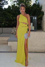 Elegant Sexy Asymmetrical Shoulder Party Dress