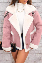Collared Plush Warm Casual Winter Coat