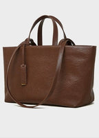 Corvina - Structured Leather Tote with Crossbody Strap