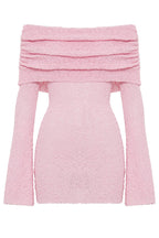 Fashionable and Sexy Off-shoulder Long-sleeved Mini Dress