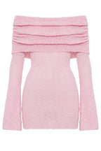 Fashionable and Sexy Off-shoulder Long-sleeved Mini Dress