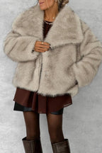 PREMIUM GREY FUR COAT