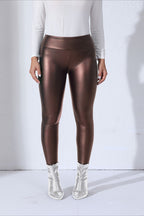 Faux Leather Thermal High-Rise Sculpting Leggings