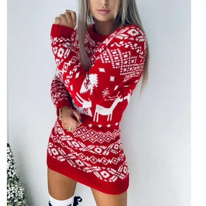 Jana Cozy Knitted Dress Dress with Elegant Everyday Styling