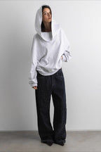 Off Shoulder Spring Print Hoodie
