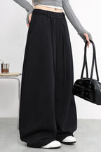 Fleece Lined Curved High Waist Knit Pants