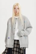 Starfish Button Oversized Cardigan