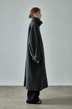 Wool Elegant Loose Extended Long Overcoat