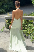 Sexy Deep V Neck Tulle Patchwork Slim Maxi Dress
