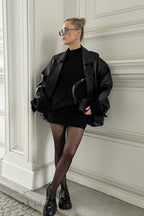 Vintage Relaxed Leather Coat
