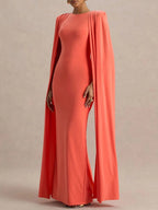 Celeste Cape Sleeve Maxi Gown