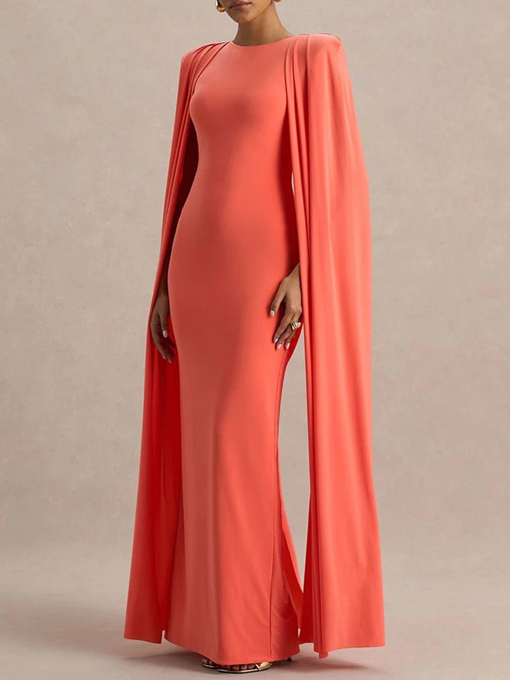 Celeste Cape Sleeve Maxi Gown